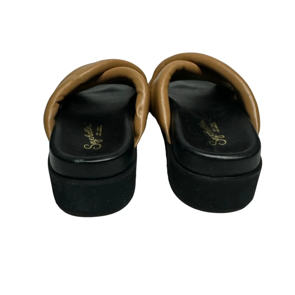 NEW Seychelles Driving Force Platform Sandal in Tan Leather 6